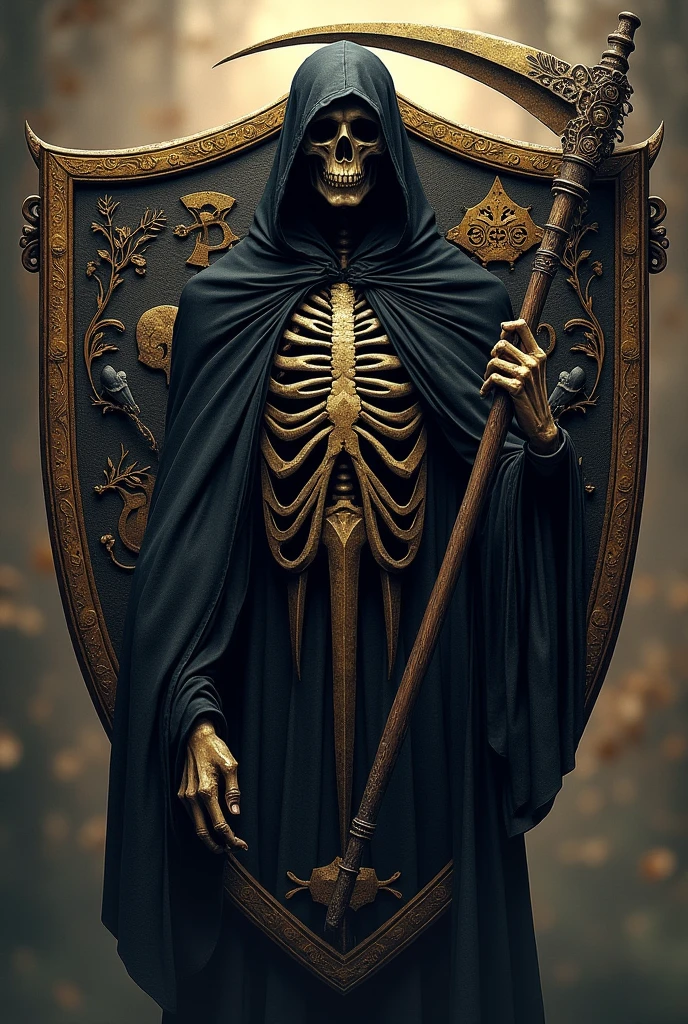 Black Death Football Shield