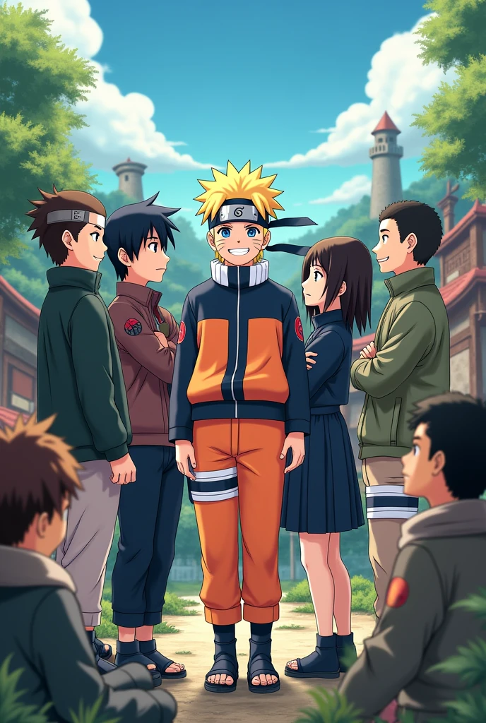 Naruto Surrounded by friends