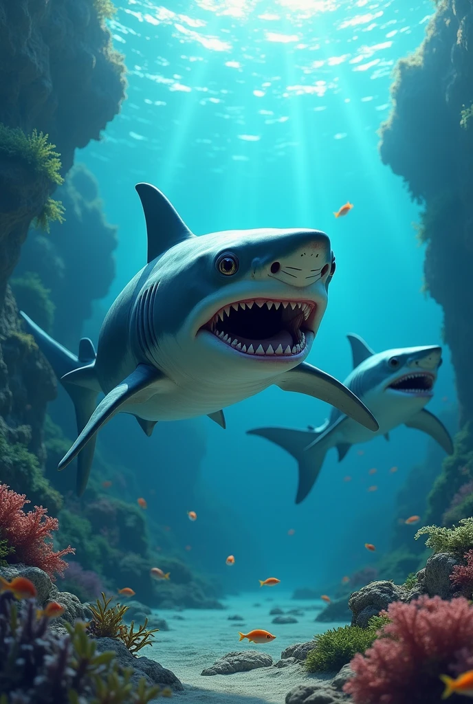 Shark Breeding Game 4 Eyes Half Mouth