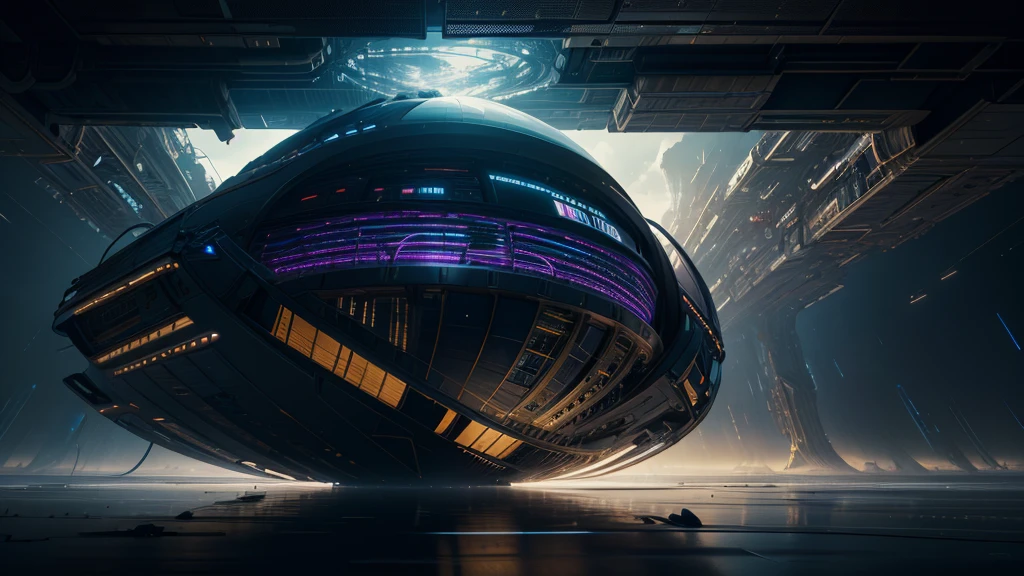unity 8k wallpaper, Super detailed, beautifully、aesthetic, masterpiece, Highest quality, Floating Island, Very detailed, Dynamic Angle, Cowboy Shot, The most beautiful form of chaos, elegant, (cyber punk), (Fantasy), Best illustrations, masterpiece,Romanticism, Atmospheric, Ecstasy of Musical Notes, I can see the flowing notes