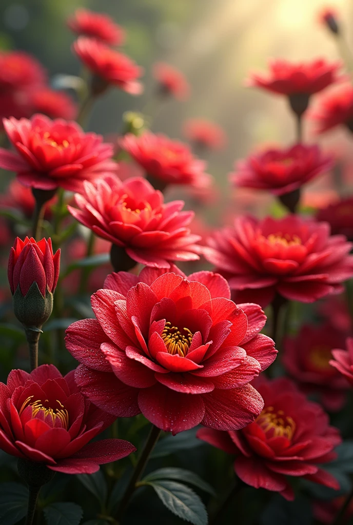 red flower garden