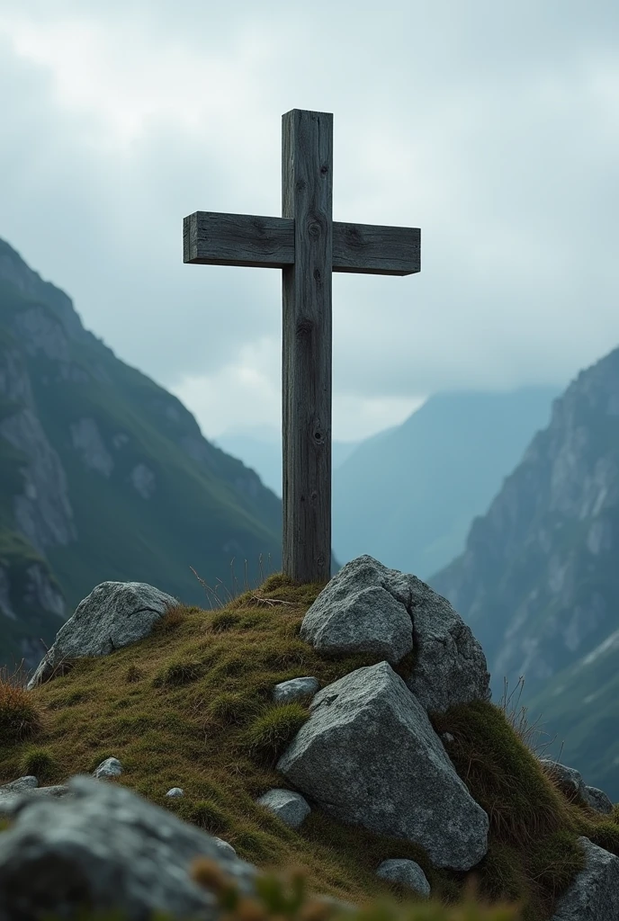 Cursed cross on a mountain