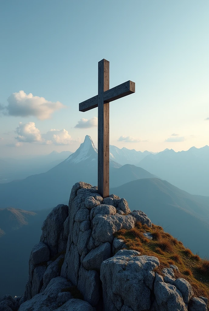 Cursed cross on a mountain