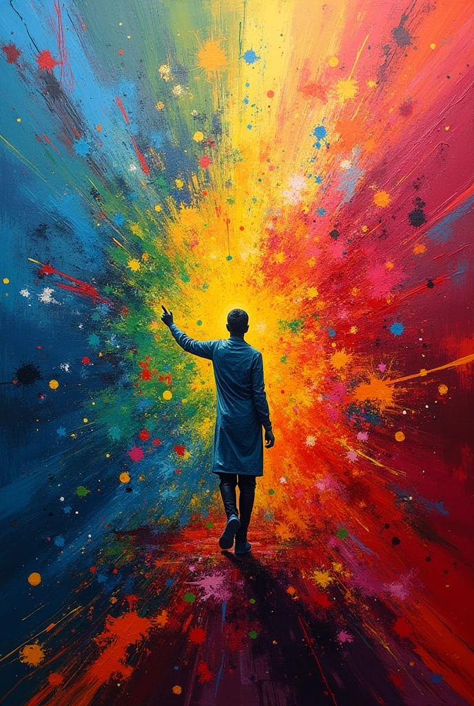 A painting portraying Pakistan on theme: freedom of colors
