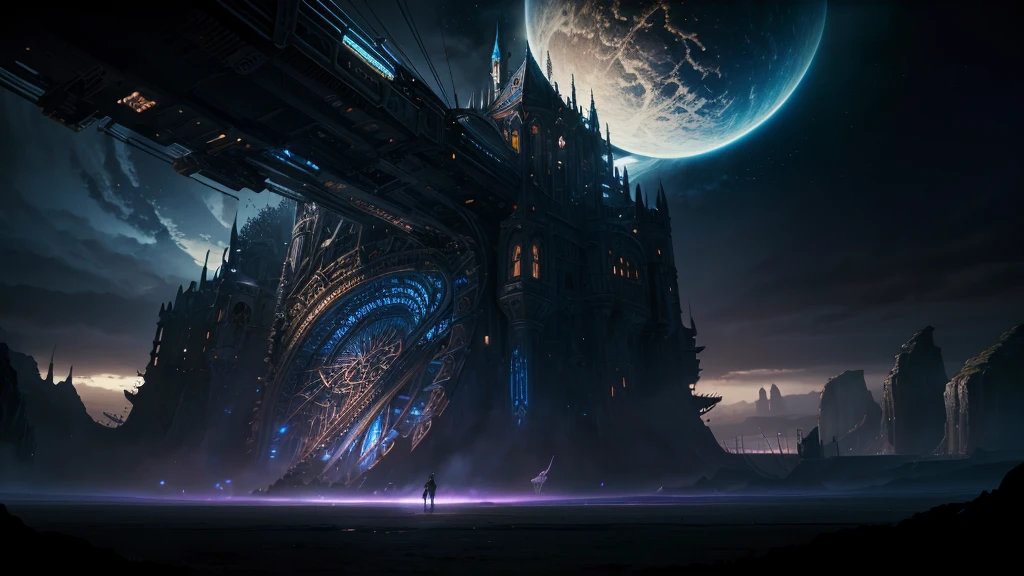 unity 8k wallpaper, Super detailed, beautifully、aesthetic, masterpiece, Highest quality, Castle in the sky, Very detailed, Dynamic Angle, Cowboy Shot, The most beautiful form of chaos, elegant, (cyber punk), (Fantasy), Best illustrations, masterpiece,Romanticism, Atmospheric, Ecstasy of Musical Notes, I can see the flowing notes