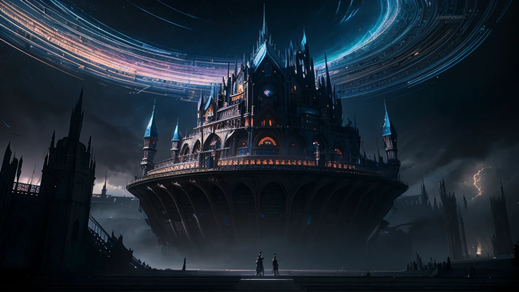 unity 8k wallpaper, Super detailed, beautifully、aesthetic, masterpiece, Highest quality, Castle in the sky, Very detailed, Dynamic Angle, Cowboy Shot, The most beautiful form of chaos, elegant, (cyber punk), (Fantasy), Best illustrations, masterpiece,Romanticism, Atmospheric, Ecstasy of Musical Notes, I can see the flowing notes
