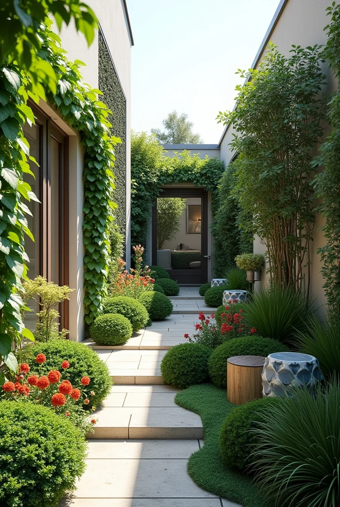 Home garden design narrow space