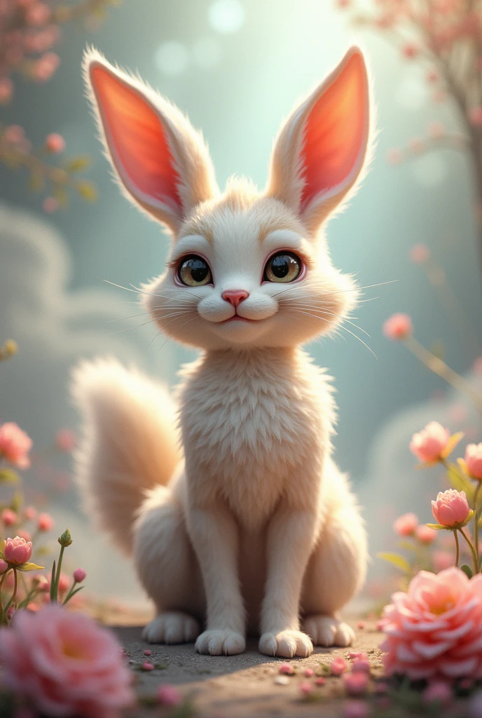 Cat mixed with rabbit