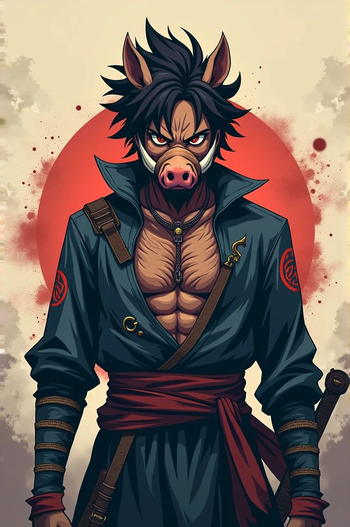 degamer logo with inozuke's clothes from the demon slayer free fire series
