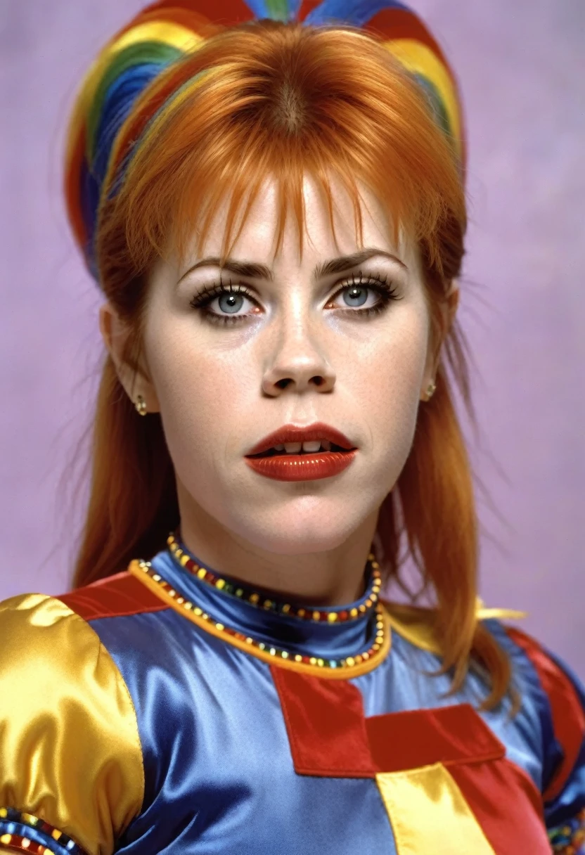 fairuza balk as rainbow brite, exquisite detail, award winning photography, professional photo shoot, skin texture 