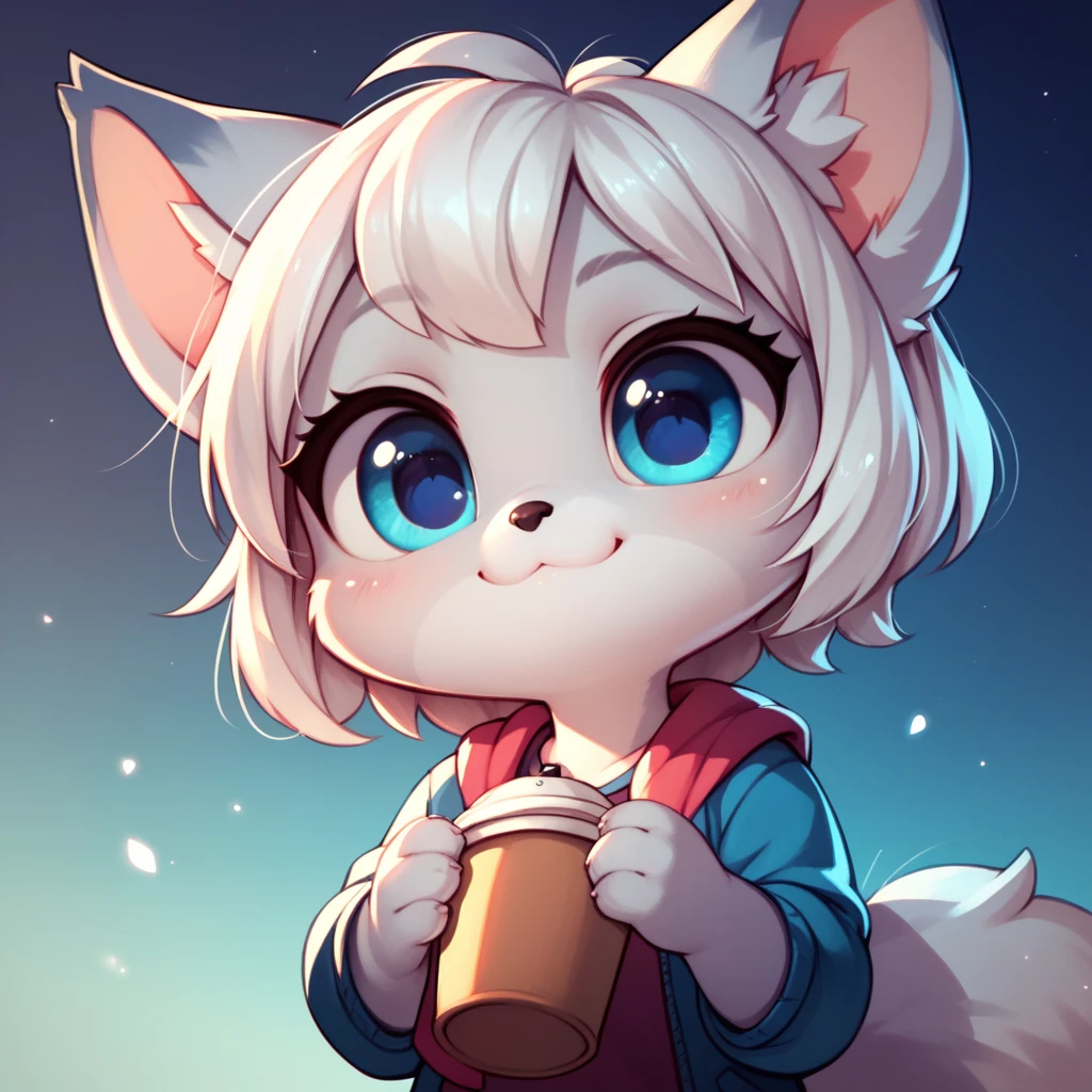  fox, female, white hair, silver fur, blue eyes, cute kid, ae, white hair, cute, cub