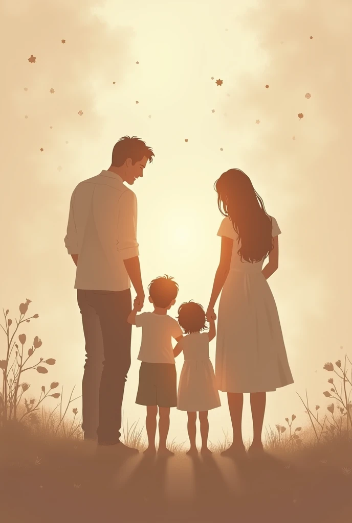 4 hands only mom dad son daughter love