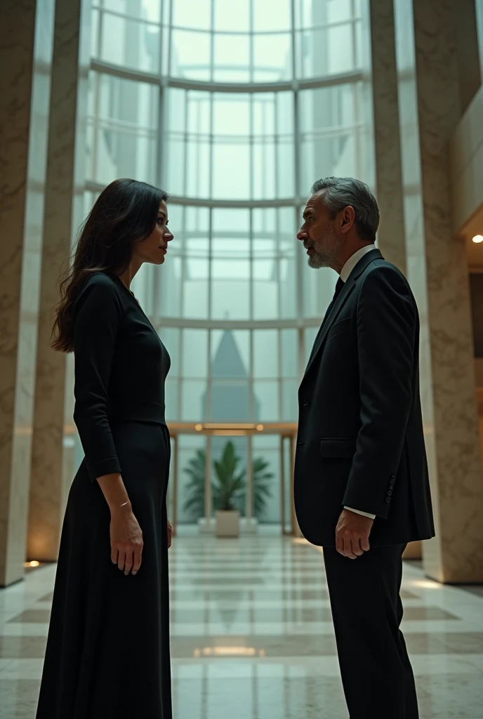 Maya confronting her rival and the curator of her museum with the evidence