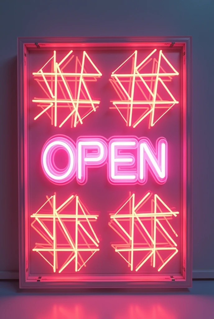 Create me an Open sign with hash design