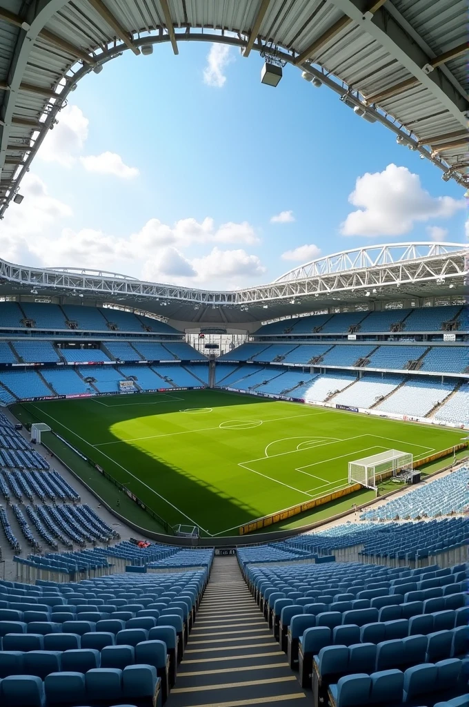 The Owl's Nest is a small stadium with a 10,000 spectators capacity it's white and not so modern in Yorkshire, Leeds. The colors are white and a bit of blue, it's little no roof and one floor