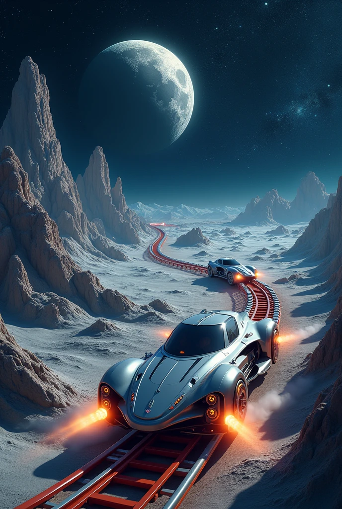 A roller coaster that takes you to the moon
