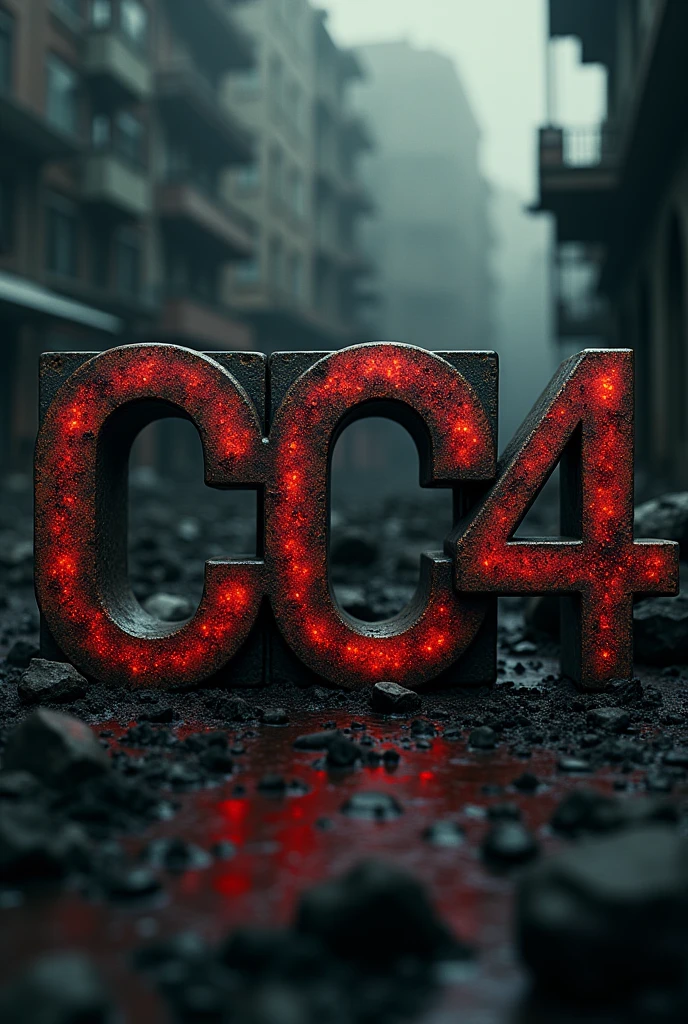 A logo for a group profile with the acronym "CC4". Along with the logo, a bomb known as C4. Image on the zombie apocalypse theme.

