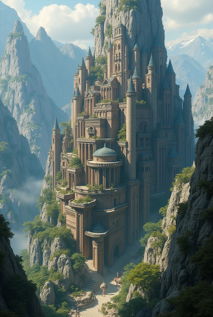 A city carved into the mountain