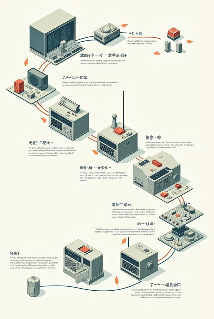 diagram describe life cycle of a radio with text