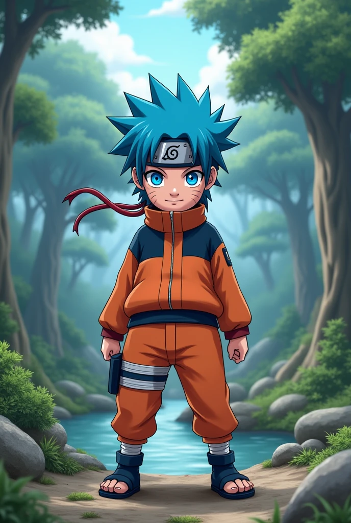 Naruto with blue hair
