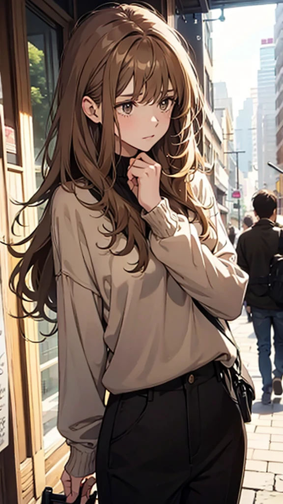 This individual is of average height, with 1,65m tall. Has a soft and sweet look, with light brown eyes. Her hair is light brown and curly., falling to shoulder height. Wears a light sweater and black pants. He seems to be a very friendly and empathetic person., always ready to listen to other people&#39;s problems. Exceptional features: has a gift for music and often plays the guitar.