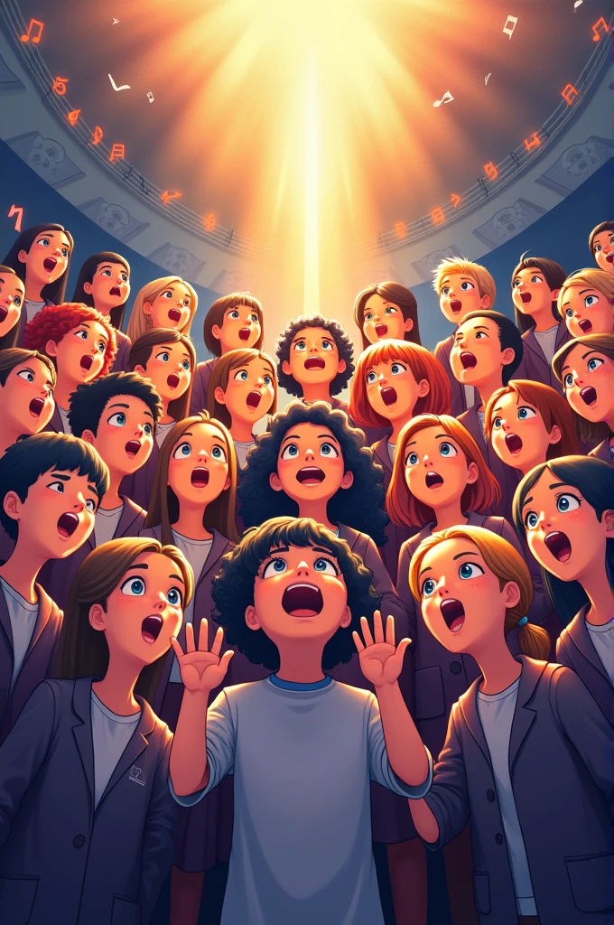 Cover illustration for a junior high school choir competition