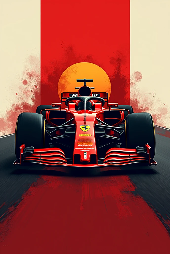 Can you create me an image to sublimate with the Ferrari logo?, the silhouettes of the Monaco track, spa, Monza, and Suzuka, and with the phrase forza Ferrari 