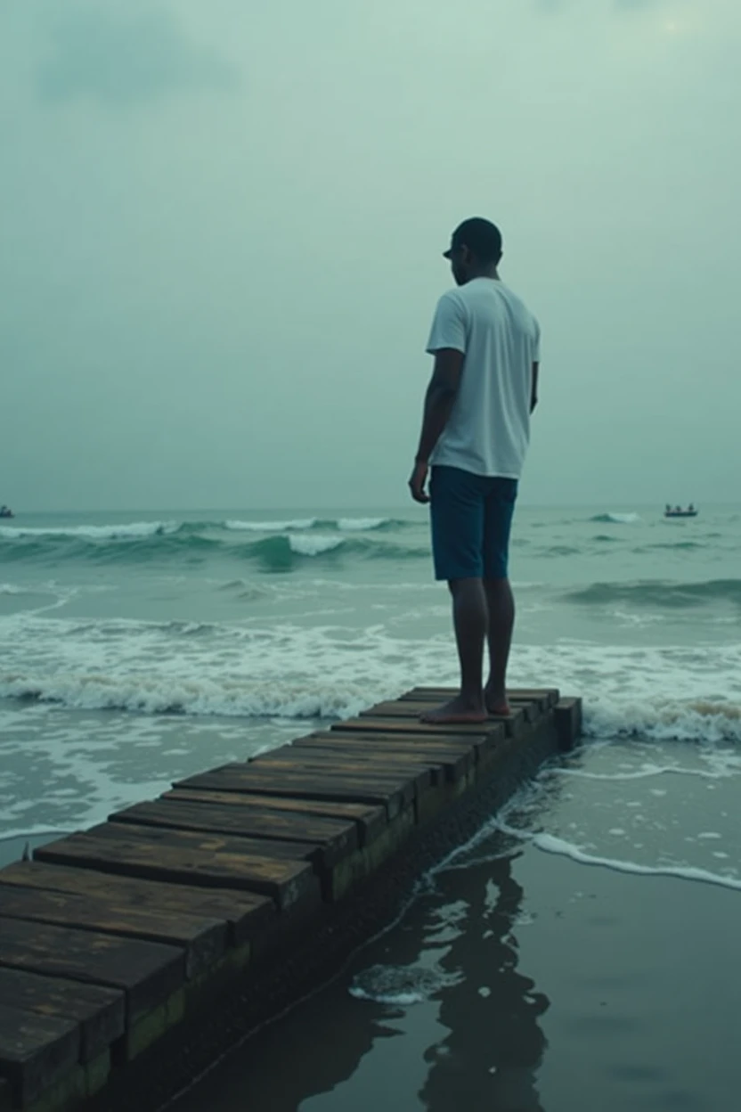 Make a beautiful image over the sea 