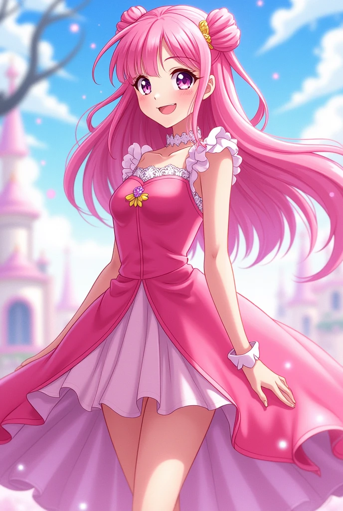 Pretty Cure　Wearing a pink dress