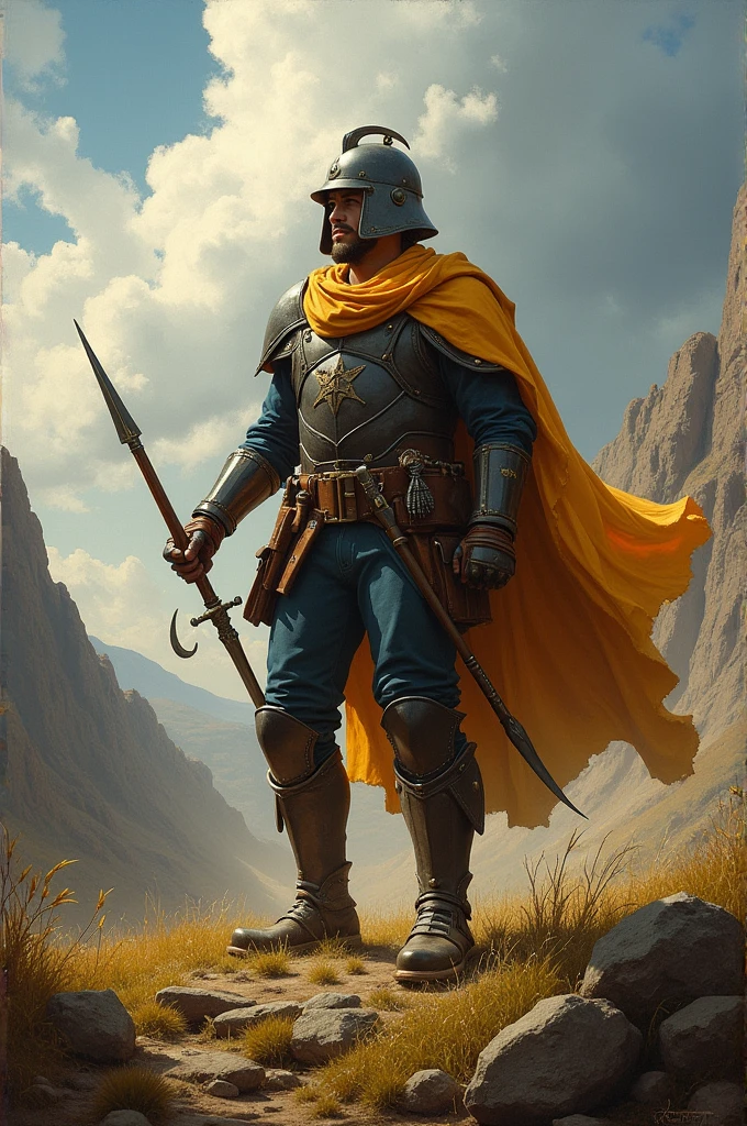From Boyacá in the fields The genius of glory With each spike a hero Crowned undefeated.
Unarmored soldiers won the victory;
His manly breath served as a shield for them
