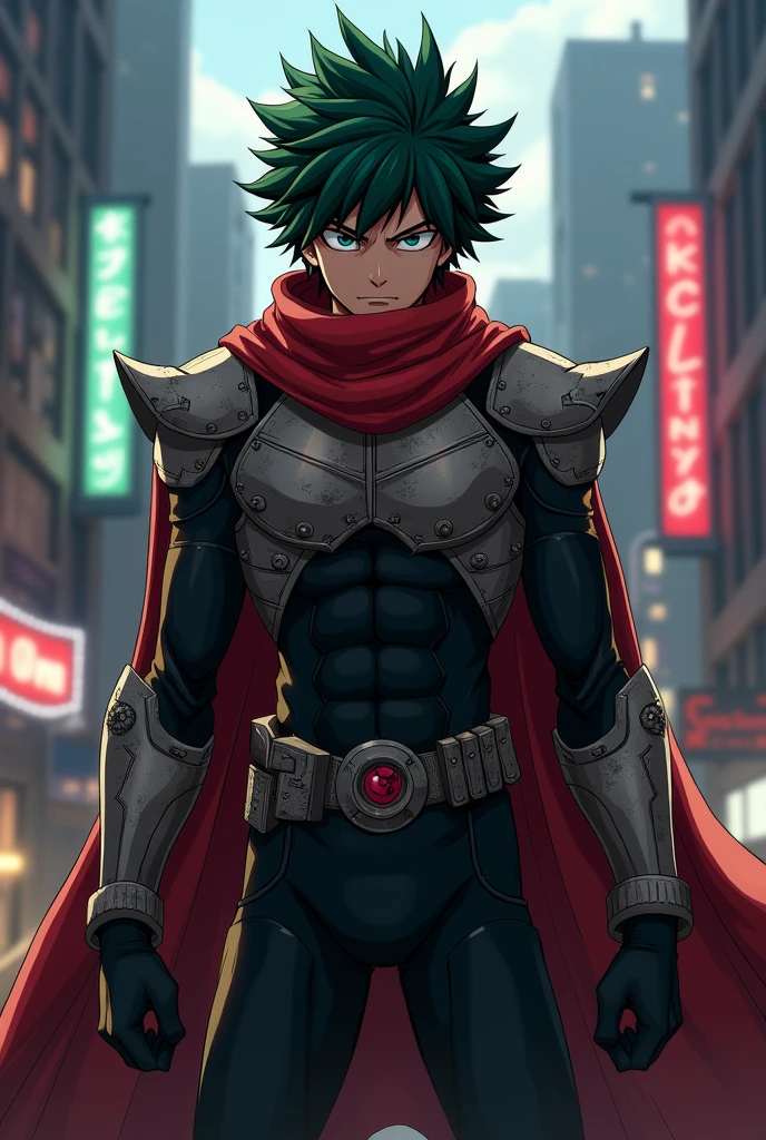 Izuku Midoriya in Stain costume