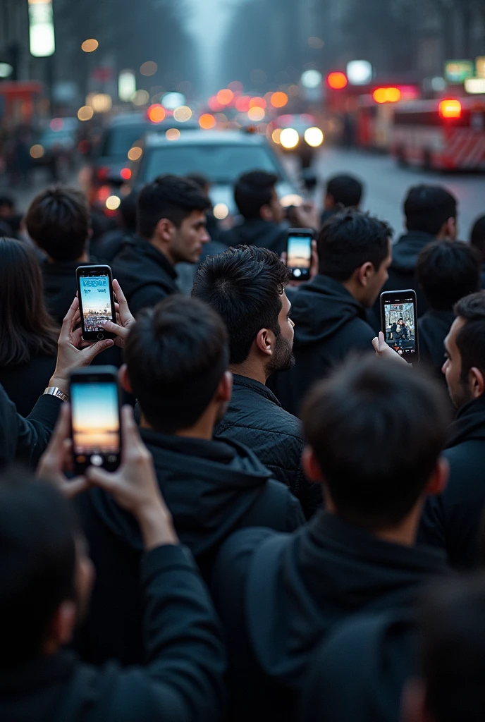 People gathered near accident took place some people taking videos and photos no humanity 