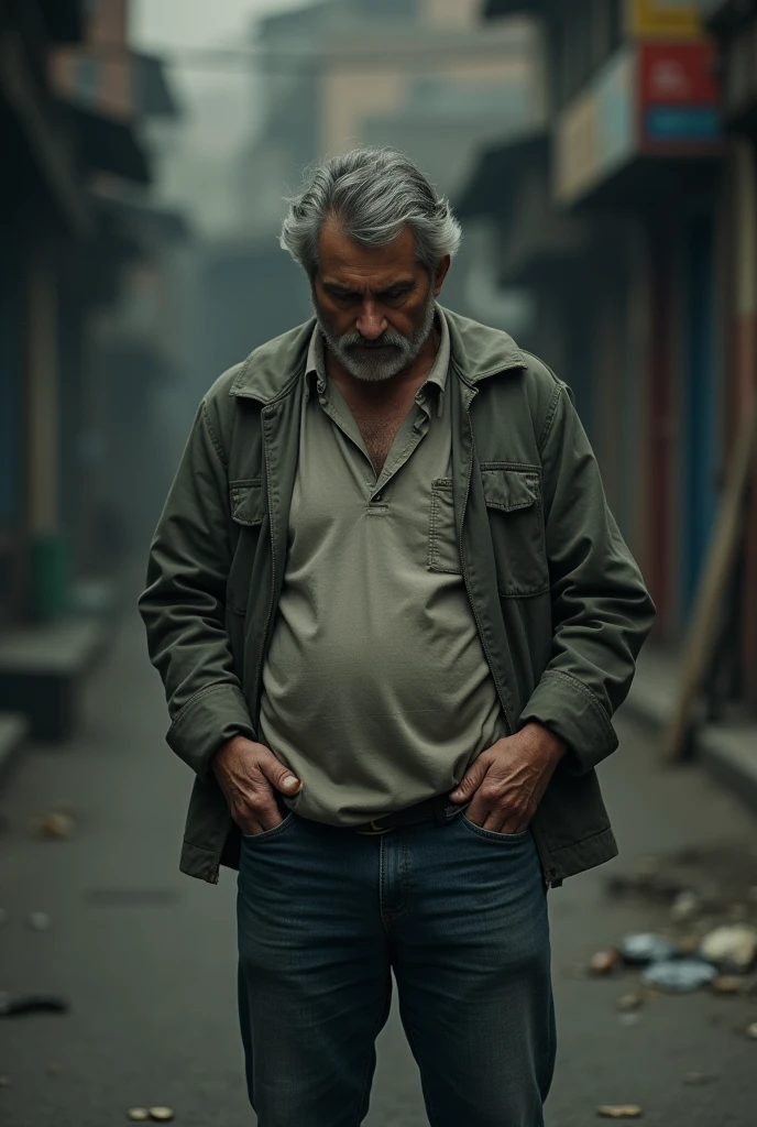 I need an image of a man who has empty pocket