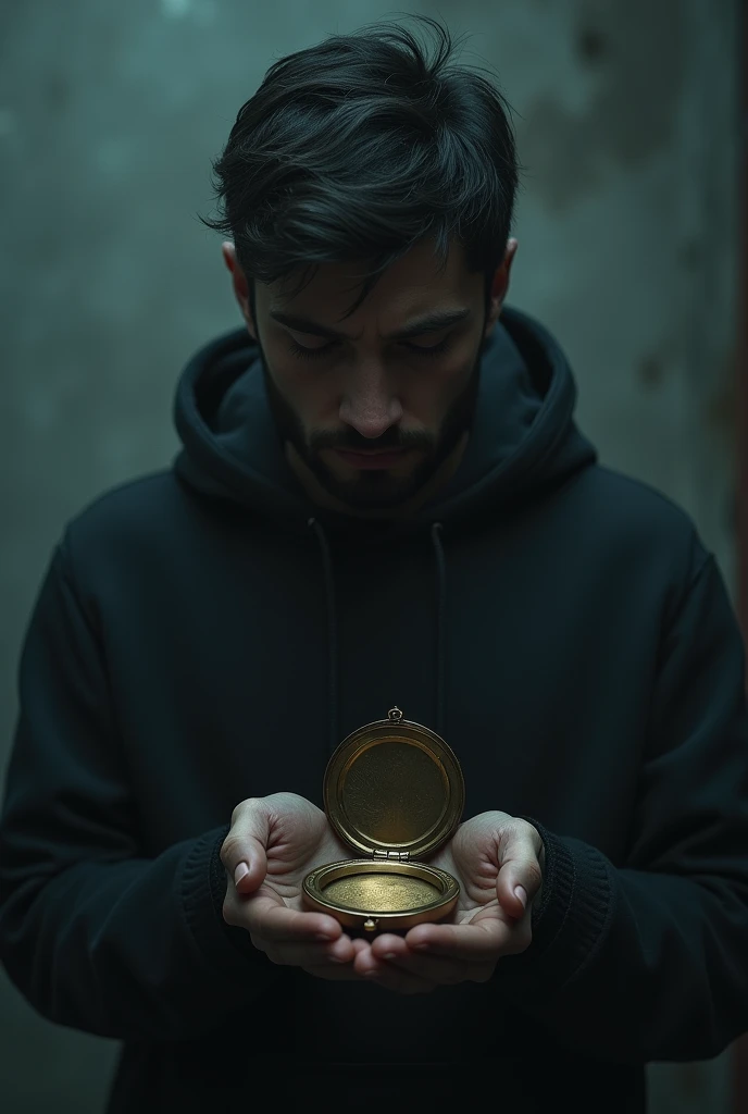 I need an image of a man who has all his locket out and empty