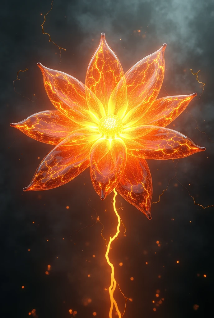 Create a yellow electricity flower
