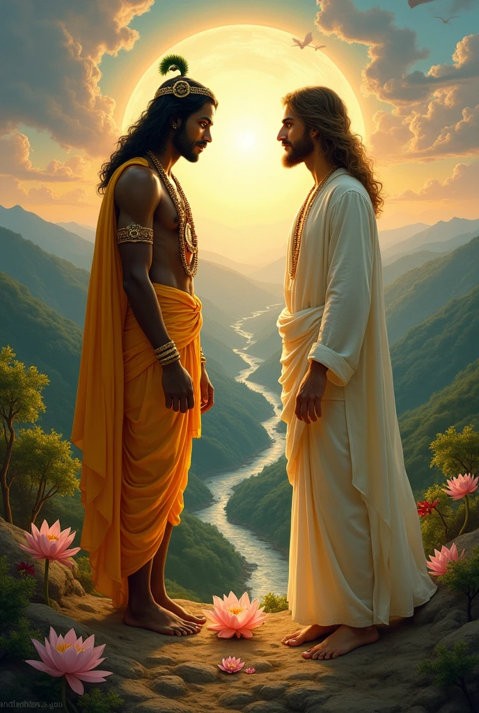 Picture the moment Krishna meets Jesus Christ