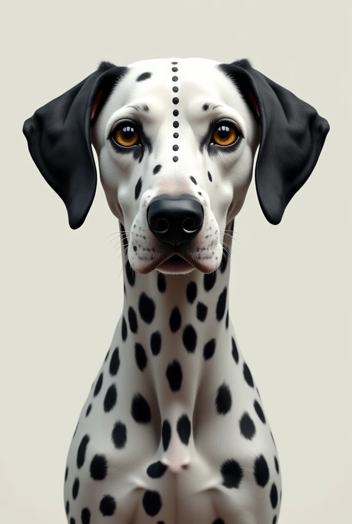 Dalmatian with 6 spots aligned on the forehead