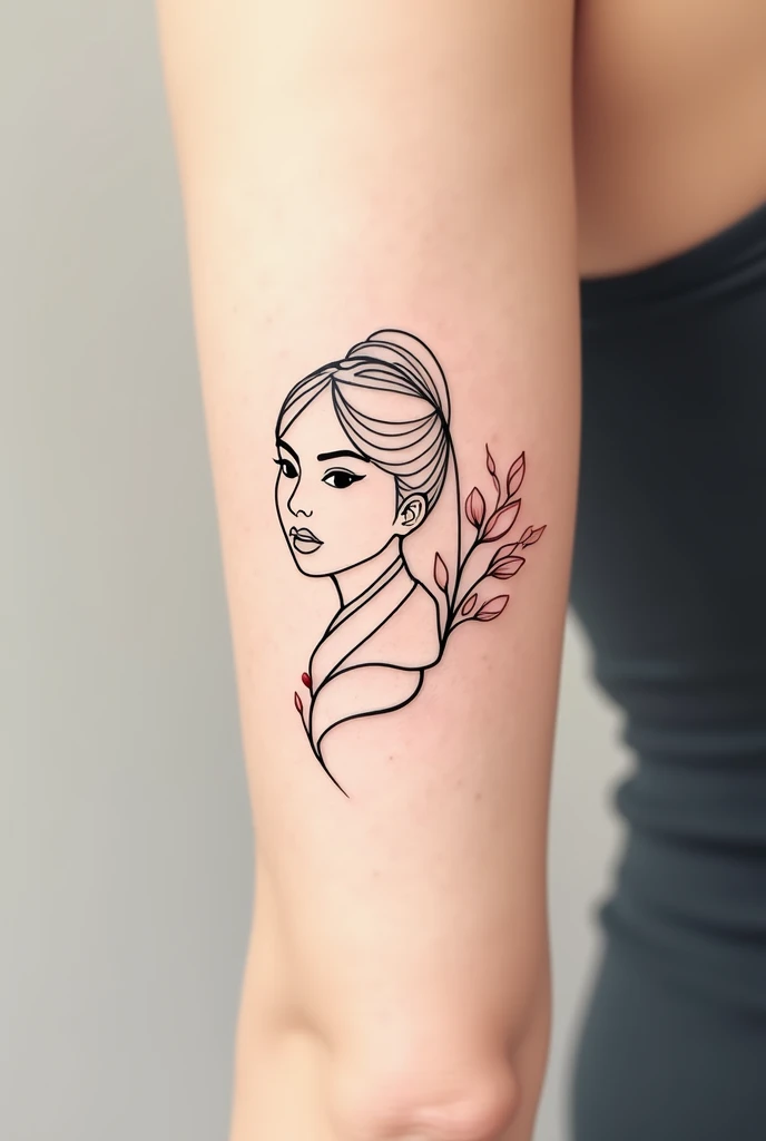Minimalist mulan tattoo