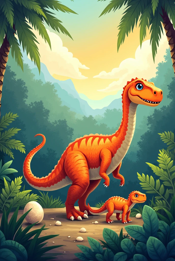 Dinosaur life cycle picture for preschool kids 