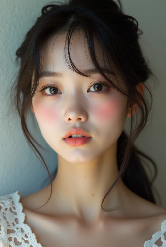 Japanese women with long faces、Elegant face type、Transparent and double eyelids、Cool and looks like Higa Manami