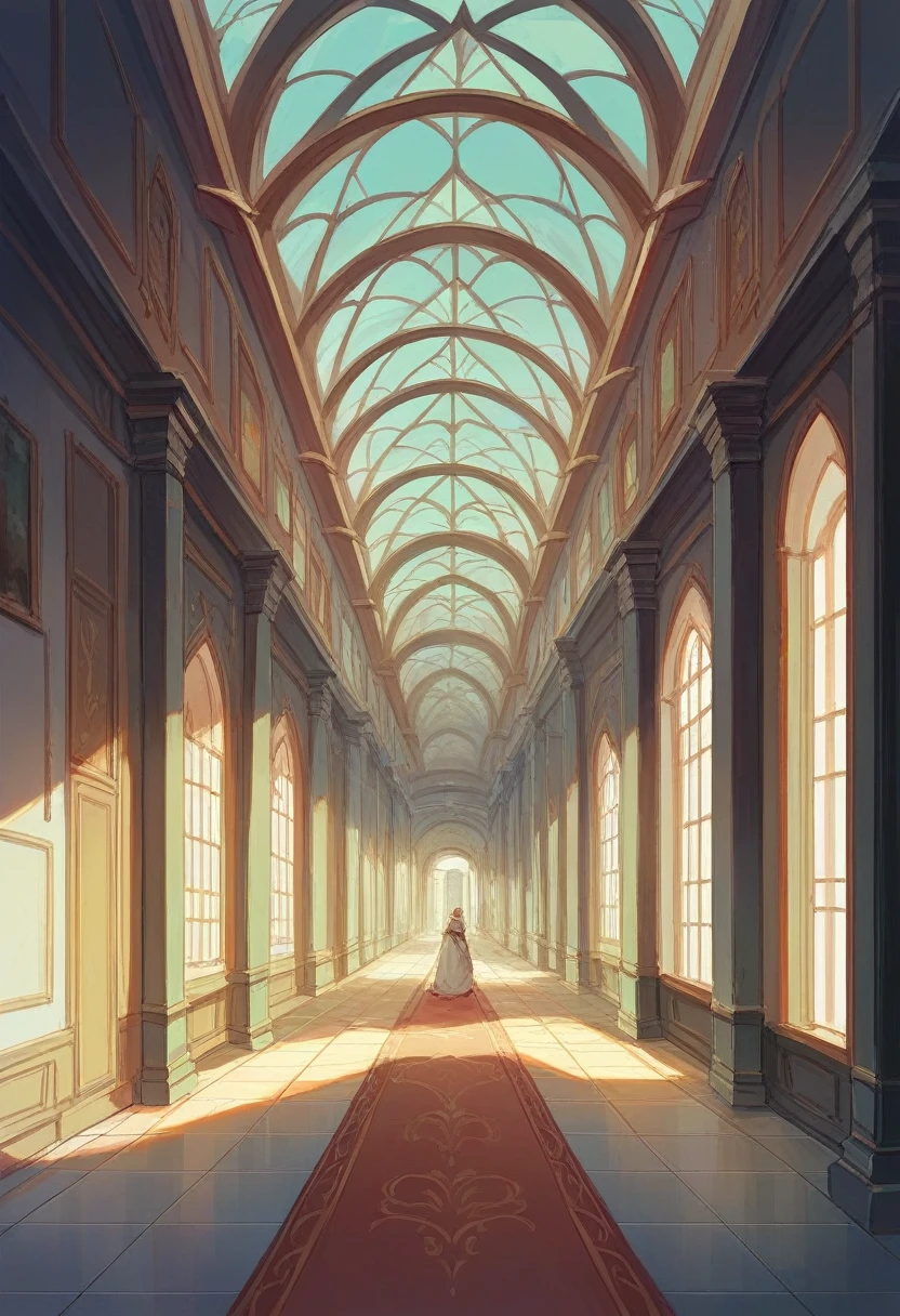 Hallway full of pictures and paintings