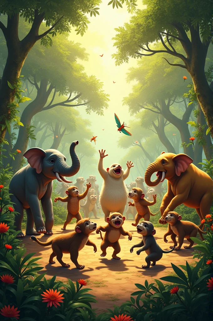 All animals dance with jungle