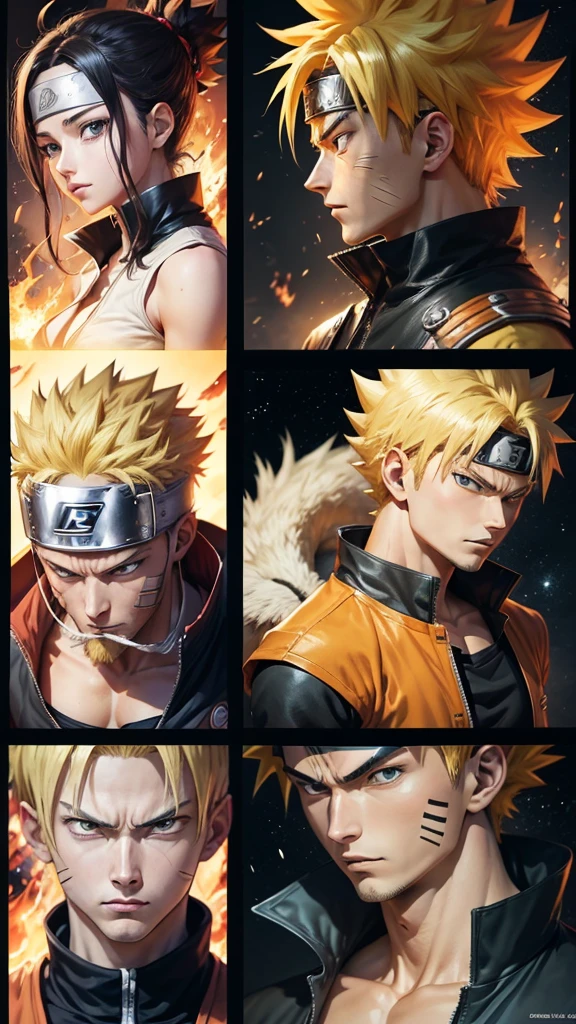 Wallpapers 8k des heros de manga : Naruto, dragon ball , pokemon , bleach , saitama , one piece ... touts les personnage sur la meme affiche
