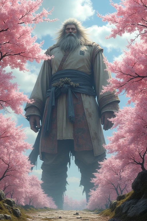 ((super giant,sakura, torn clothes