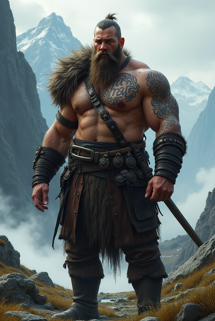 A viking with Ori Yops written on his back