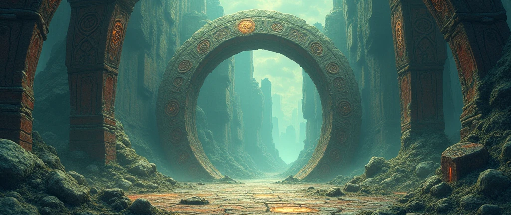 illustration style the mystery wall loop background