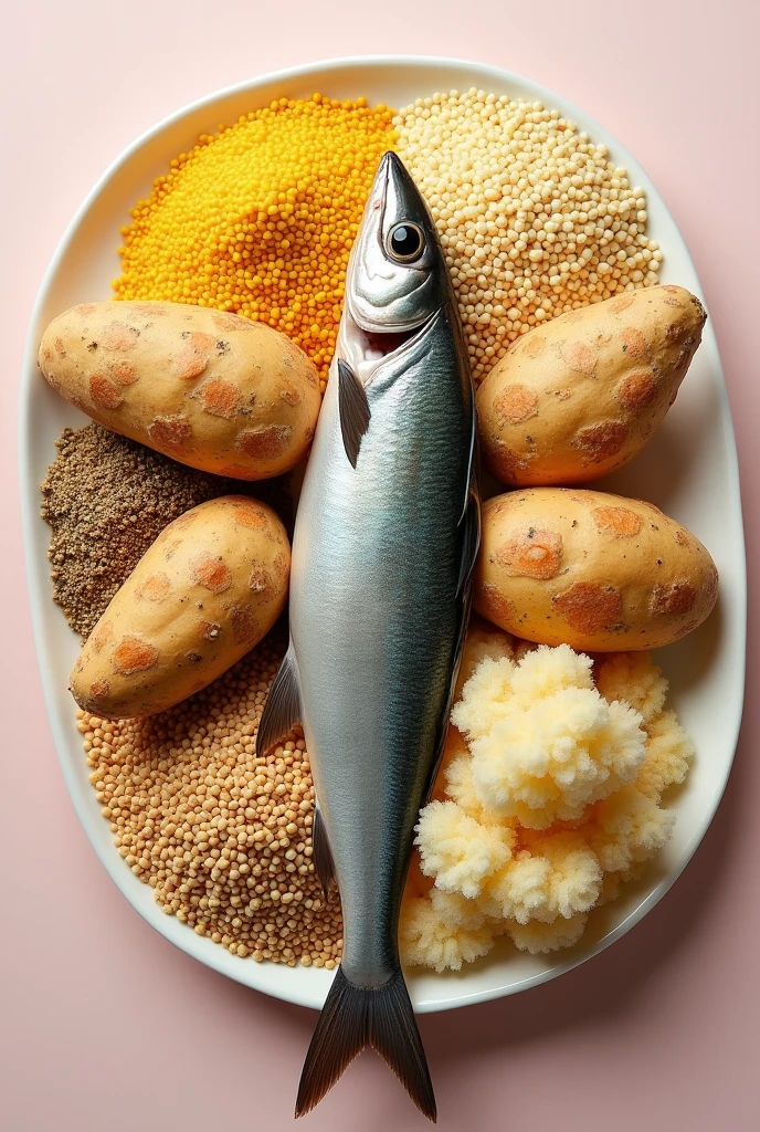 caigua fish quinoa and yacon photo