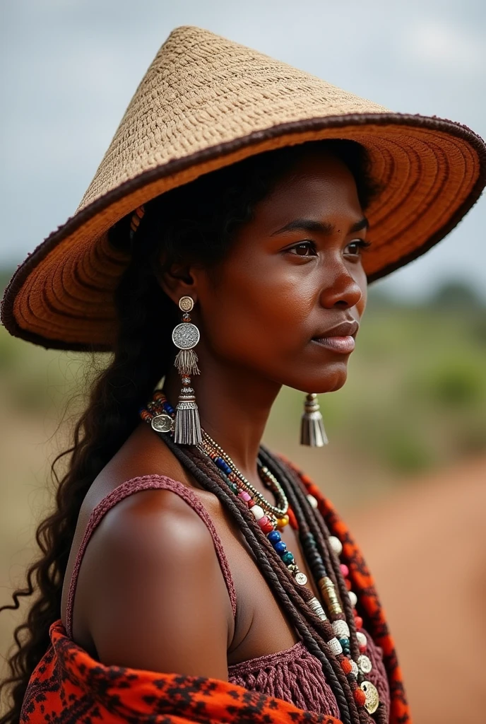 Woman from the Saraguro People with a typical Saraguro hat