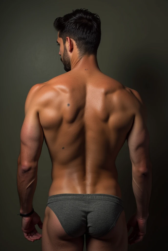 Big strong naked man with big hard penis