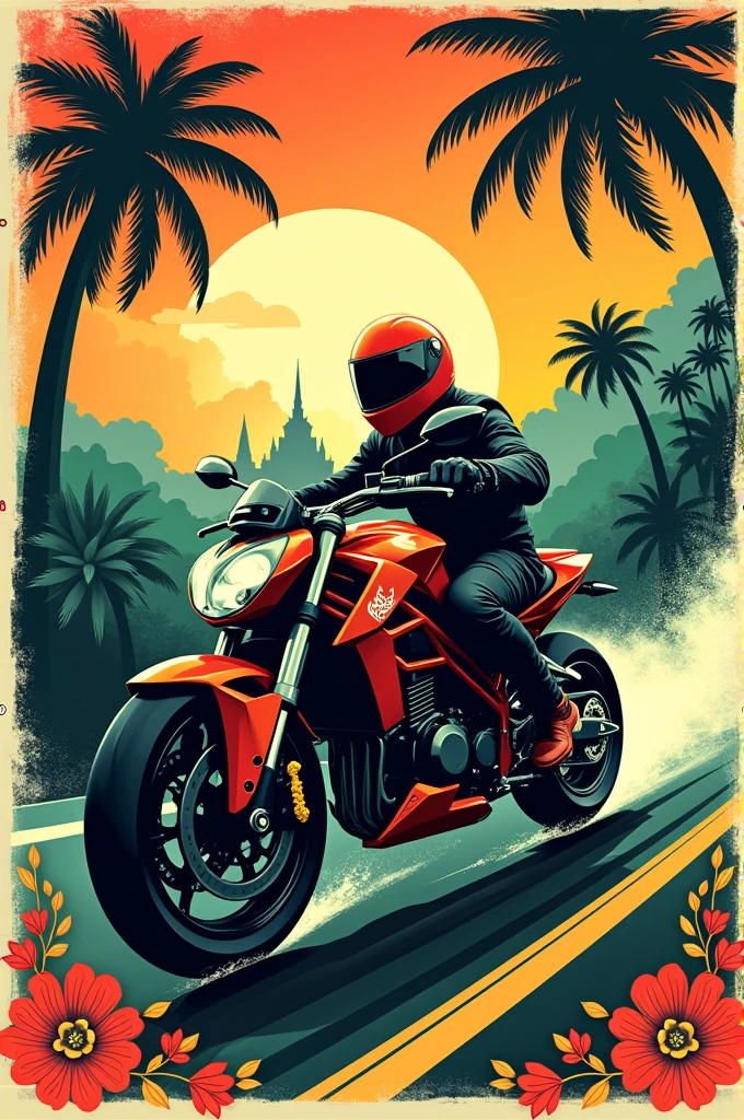 Thailand motorcycle poster